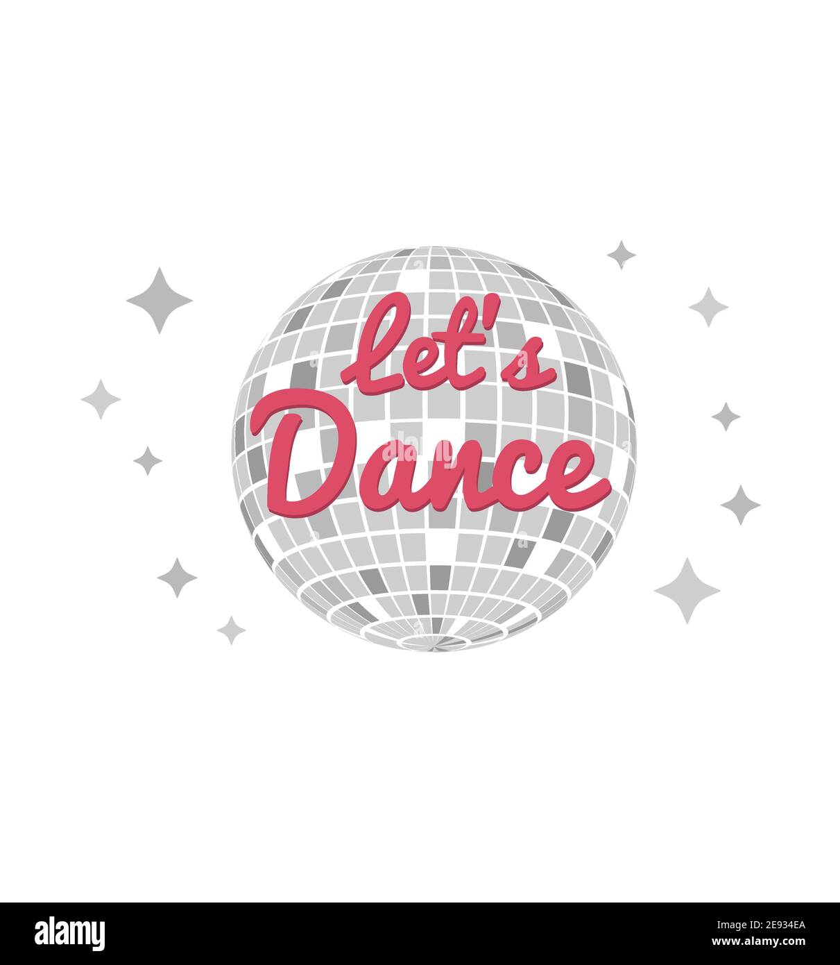 Laisse la danse disco ball icône vecteur boule disco icône vecteur Banque D'Images