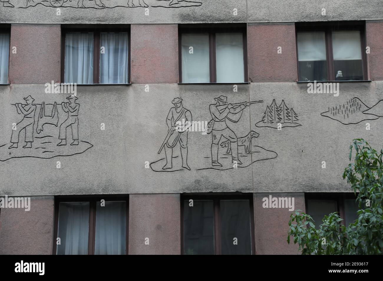 Représentation d'un style de vie campagnard dans un bâtiment à Ljubljana Banque D'Images