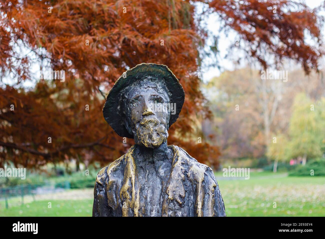 Photo sélective du monument Djura Jaksic à Novi Sad, en Serbie Banque D'Images