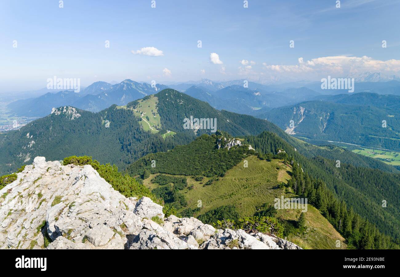 Mt. Kampenwand dans les Alpes de Chiemgau en haute-bavière. Europe, Allemagne, Bavière Banque D'Images