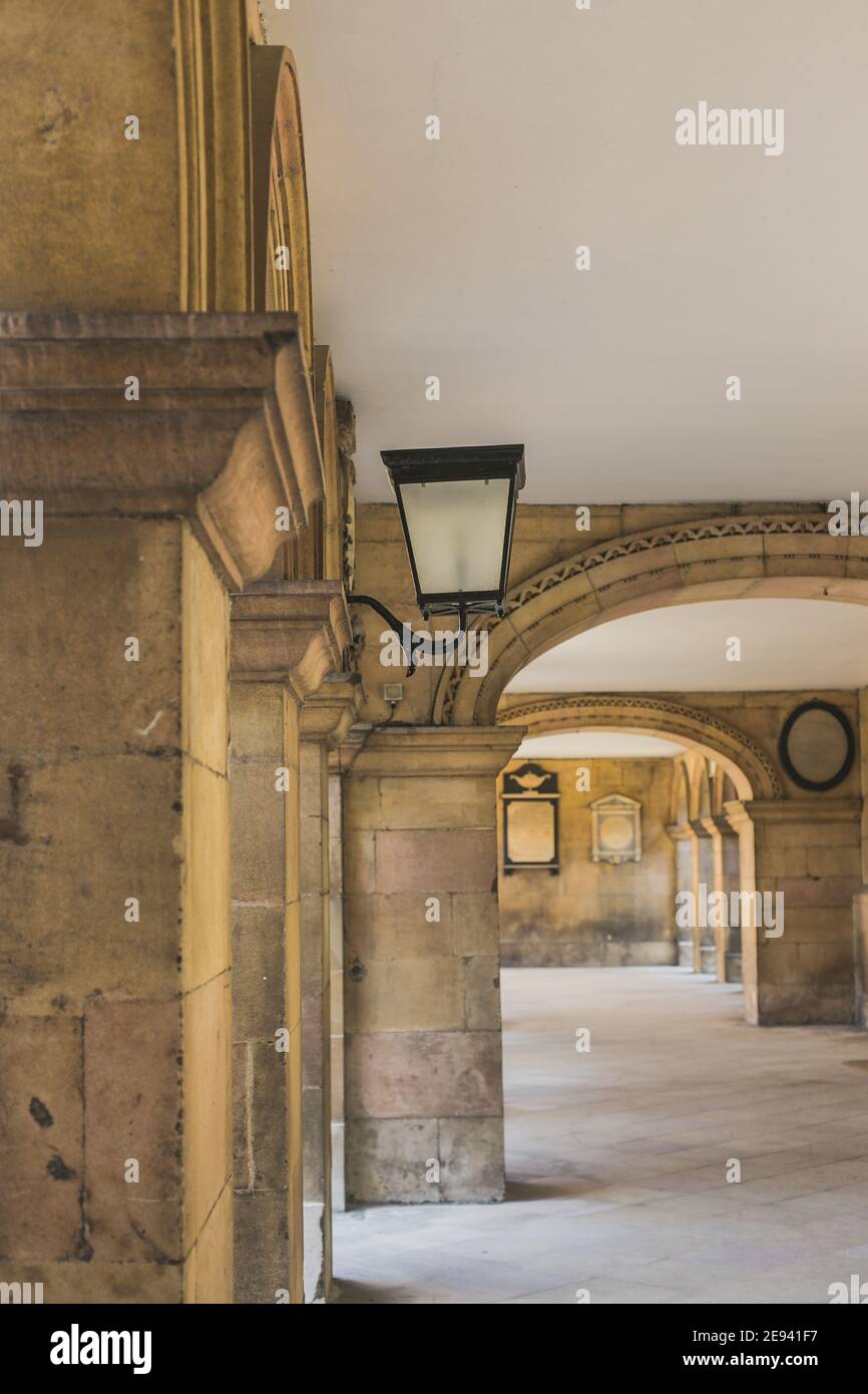 Corridors à l'intérieur de l'Emmanuel College à Cambridge, Angleterre, Royaume-Uni. Banque D'Images Corridors à l'intérieur de l'Emmanuel College à Cambridge, Angleterre, Royaume-Uni. Banque D'Images