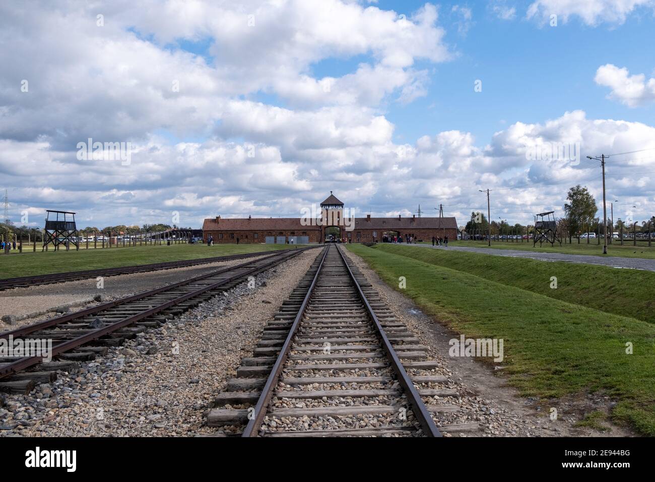 Camp de concentration d'Auschwitz pendant la Seconde Guerre mondiale et l'Holocauste en Pologne occupée . Banque D'Images