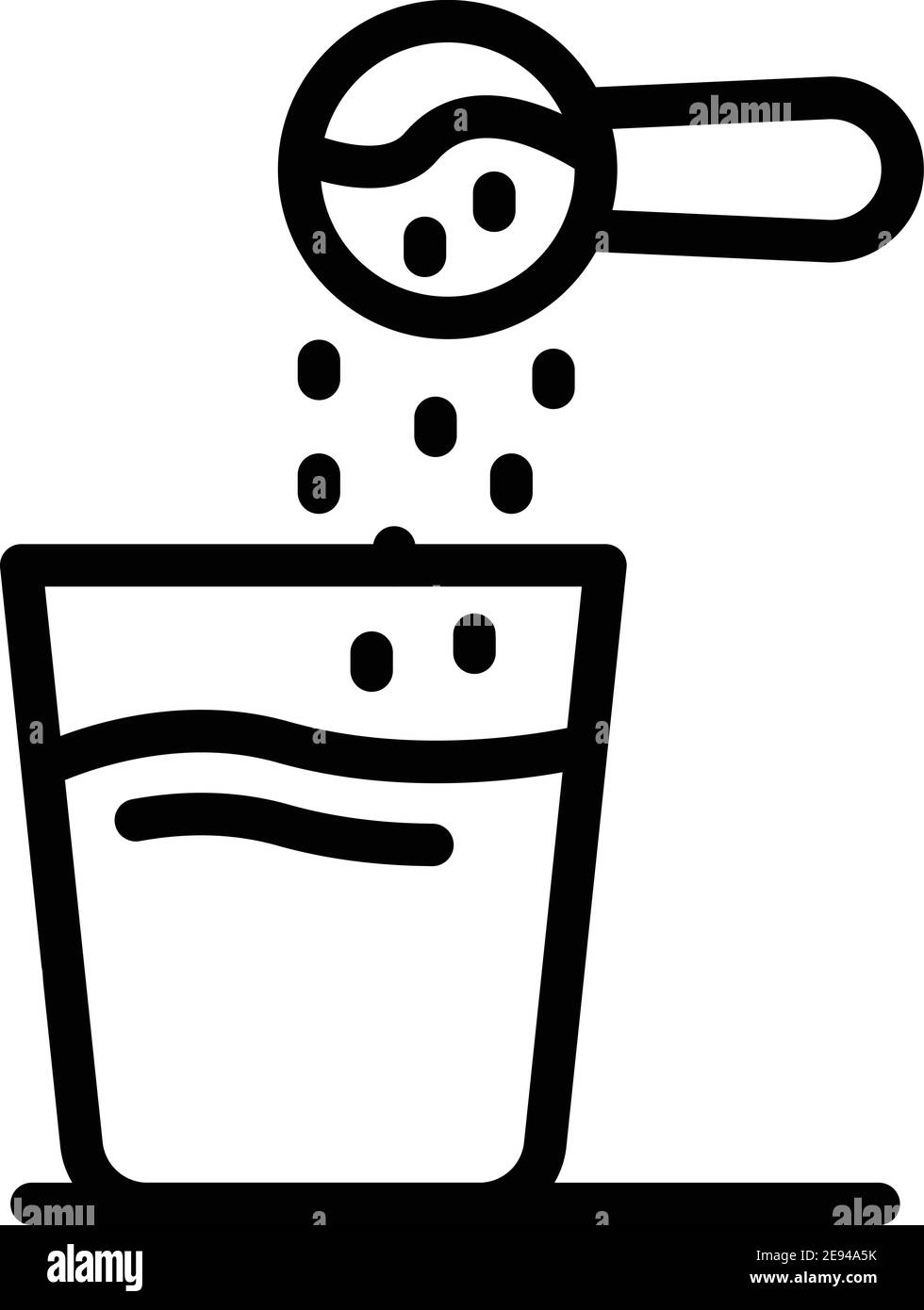 Icône lait en poudre. Icône vectorielle de vecteur de poudre de lait pour la conception de sites Web isolée sur fond blanc Illustration de Vecteur