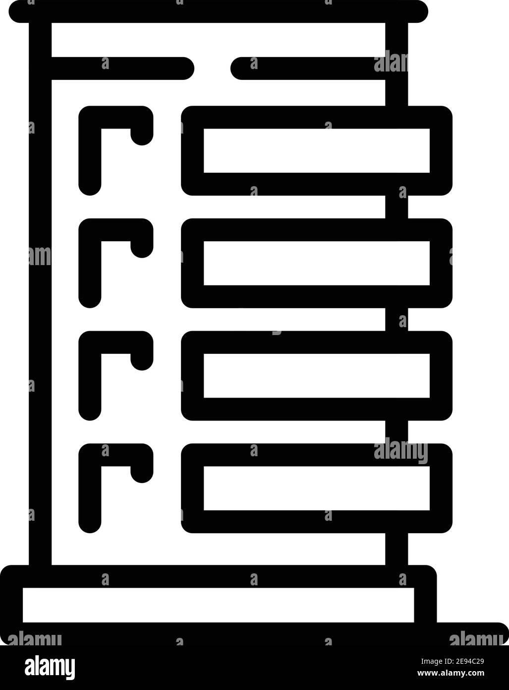L'icône des placements immobiliers de courtier. Outline broker immobilier investissements vecteur icône pour la conception de Web isolé sur fond blanc Illustration de Vecteur
