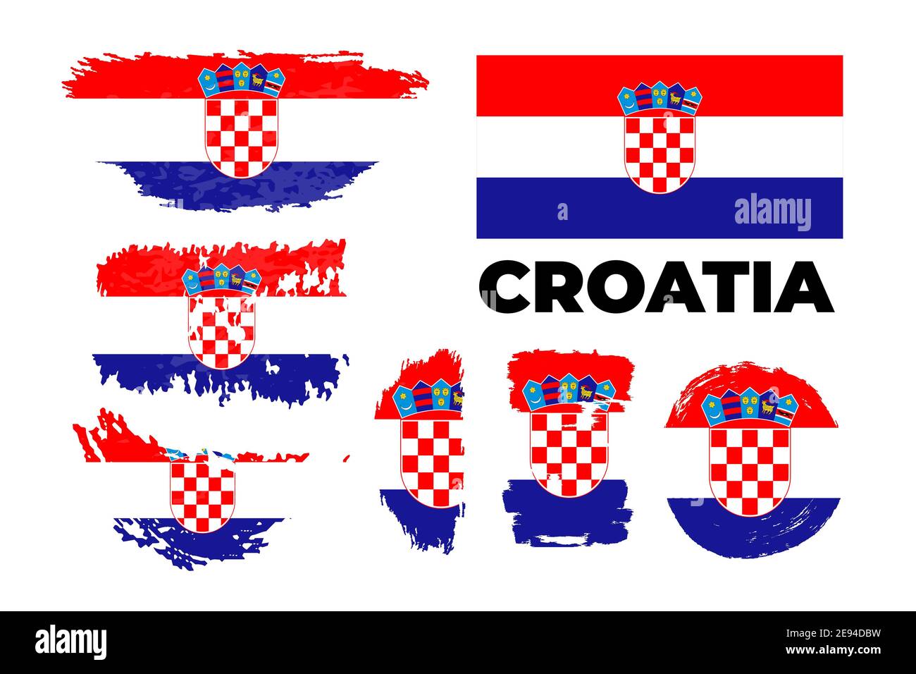 Pays du drapeau de la Croatie. Bonne journée d'indépendance de Croatie Illustration de Vecteur