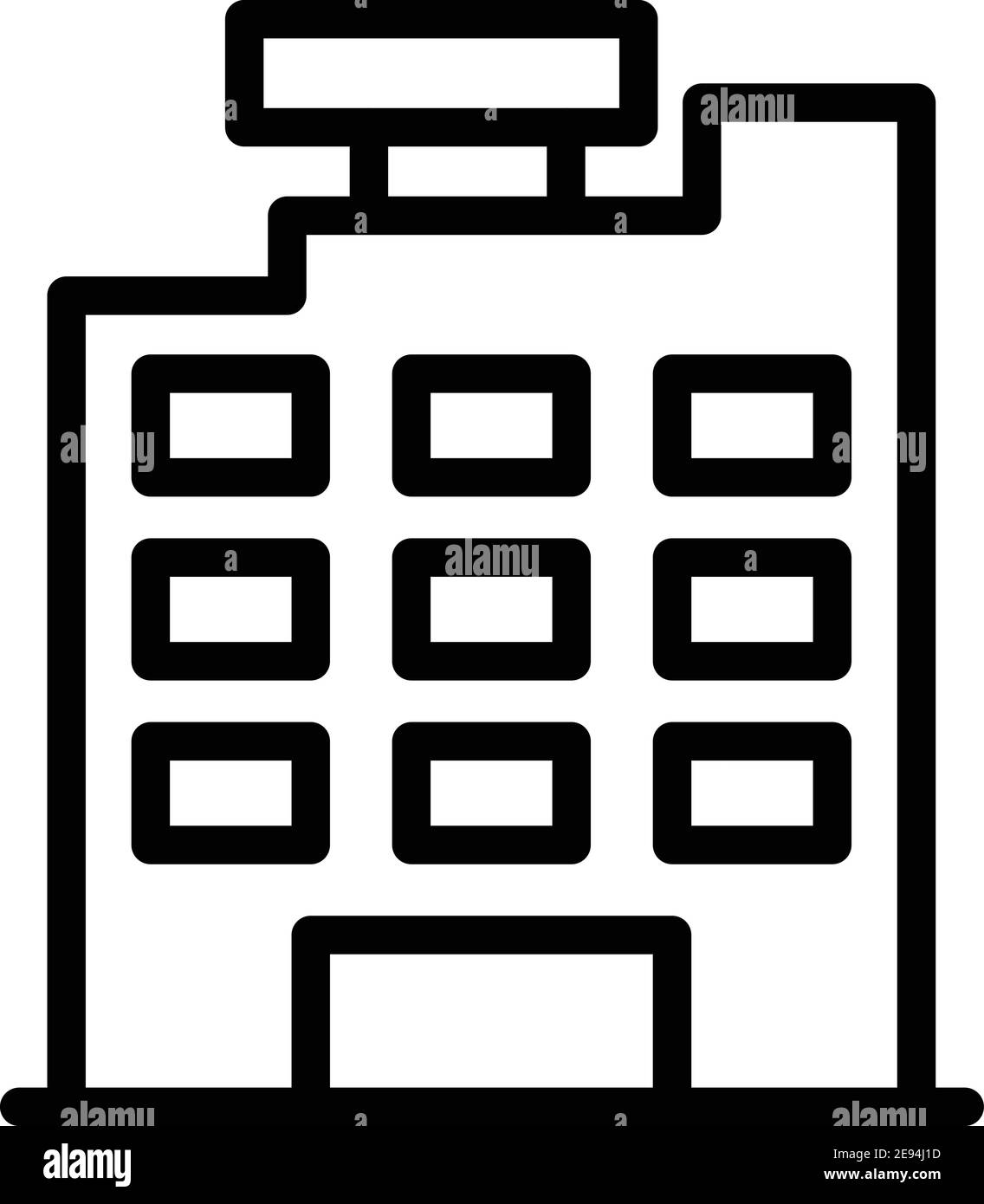 Icône du constructeur de bâtiments. Outline building Builder icône vectorielle pour la conception de sites Web isolée sur fond blanc Illustration de Vecteur