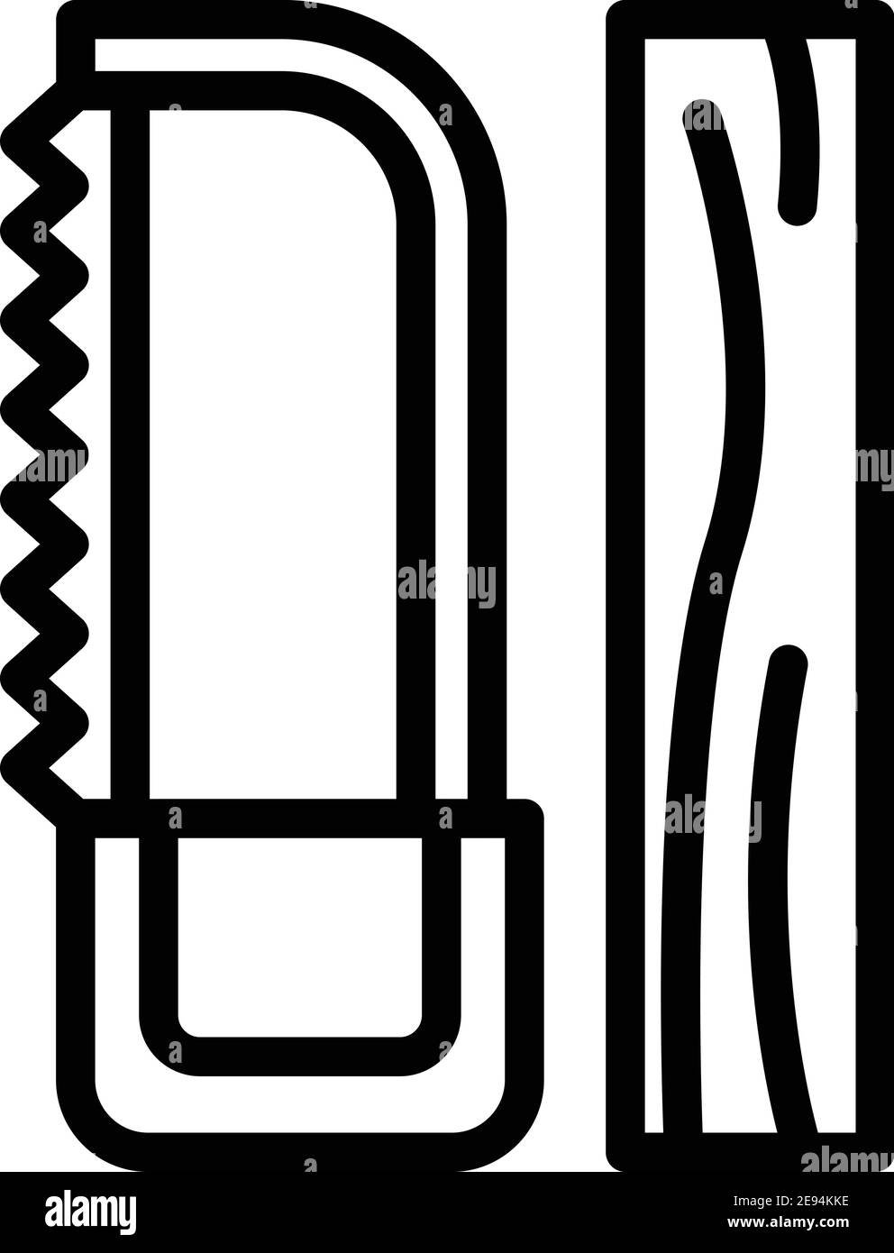 Icône Outils bois de Builder. Outil de création de contours icône de vecteur de bois pour la conception de Web isolée sur fond blanc Illustration de Vecteur