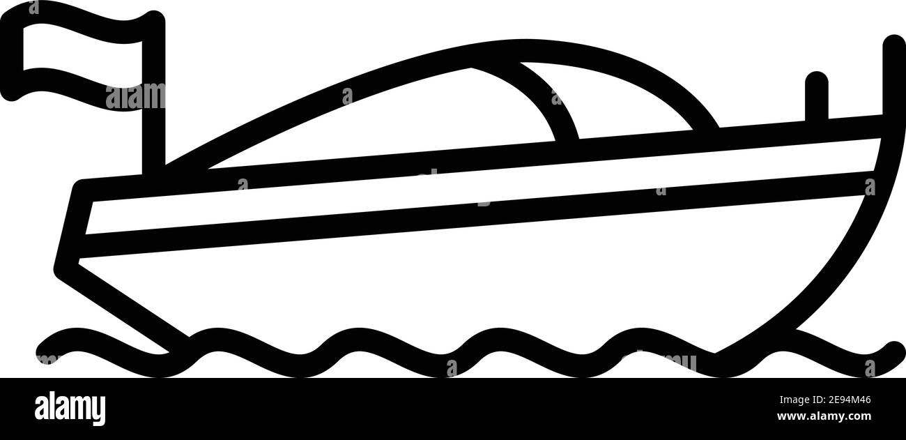 Icône du bateau de sauvetage pour blessures. Décrivez l'icône de vecteur de bateau de sauvetage de blessure pour la conception de la toile isolée sur fond blanc Illustration de Vecteur