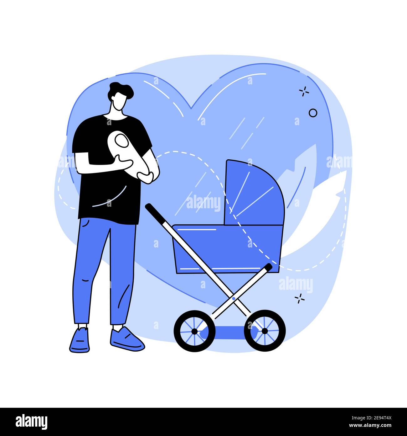 Illustration vectorielle du concept abstrait de soins de paternité. Illustration de Vecteur