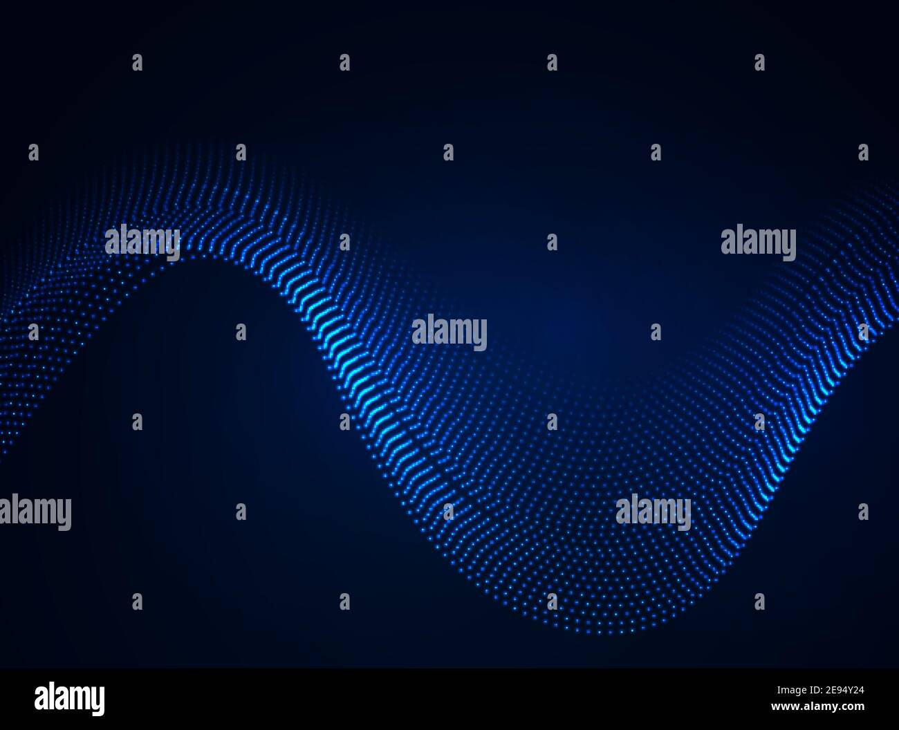 Magnifique tableau de points lumineux en forme d'onde.Elément de conception vectoriel abstrait. Illustration de Vecteur