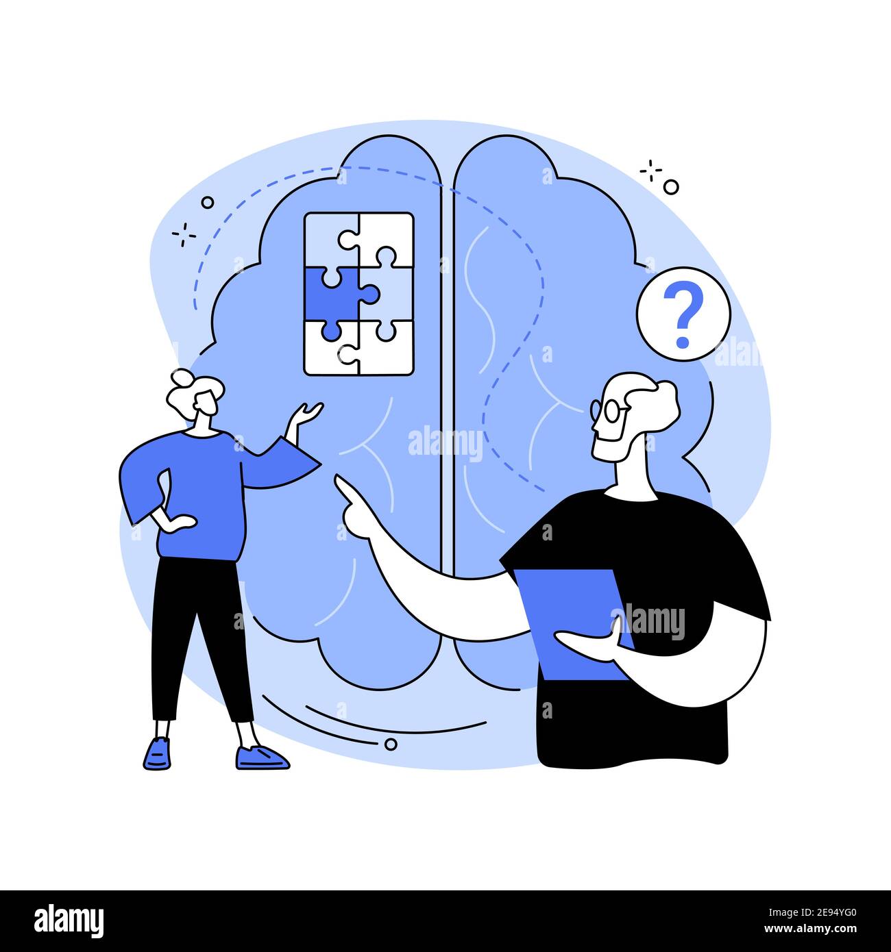 Illustration du vecteur de concept abstrait de la maladie d'Alzheimer. Illustration de Vecteur