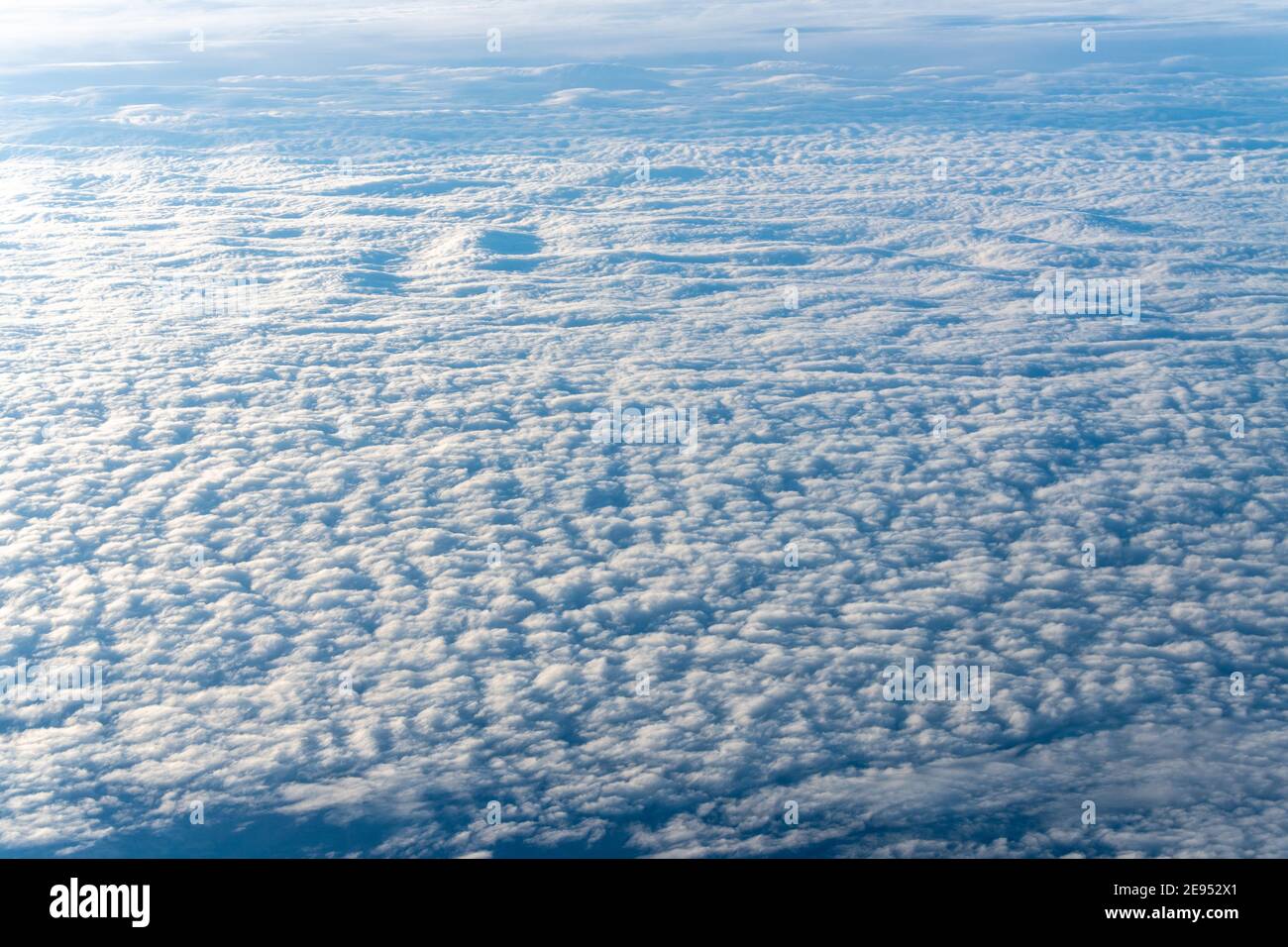 Motif de nuages vus d'un angle de vue élevé Banque D'Images