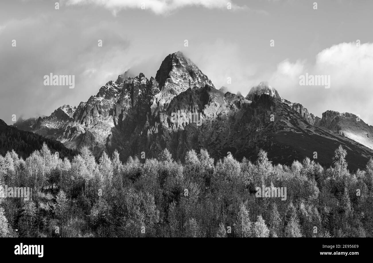 vysoke tatry, slovaquie, hautes tatras, aventure, agriculture, incroyable, attraction, automne, fond, beau, coloré, pays, destination, drame Banque D'Images