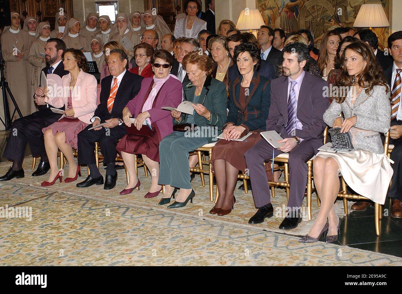 La famille de la princesse Letizia lors du baptême de la princesse Leonor Borbon-Ortiz au Palais Zarzuela à Madrid, Espagne, le 14 janvier 2006. Photo par Pool/ABACAPRESS.COM Banque D'Images