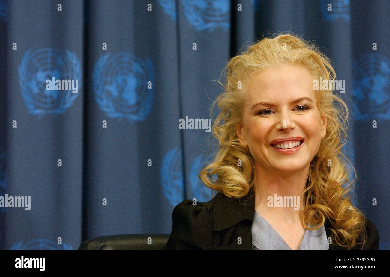 L'actrice australienne Nicole Kidman a été présentée en tant qu'ambassadrice de bonne volonté pour UNIFEM, lors d'une conférence de presse tenue au siège des Nations Unies à New York, le jeudi 26 janvier 2006. Photo de Nicolas Khayat/ABACAPRESS.COM Banque D'Images