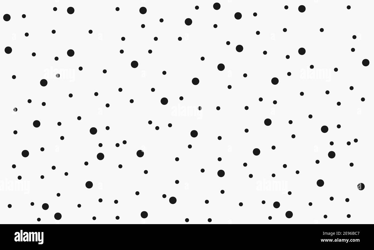 Motif à pois monochrome. Arrière-plan en pointillés. Illustration de Vecteur
