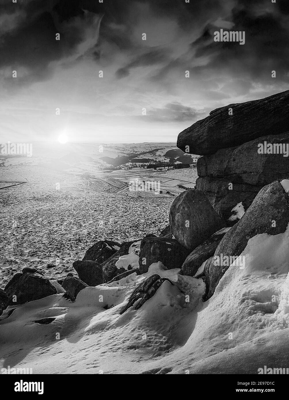 Sunset Peak District Banque D'Images