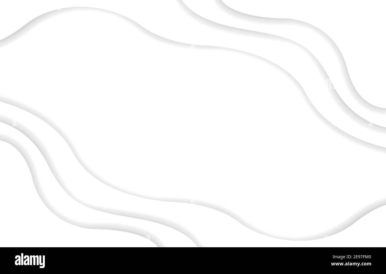 Papier art abstrait vagues d'eau gris et blanc. Arrière-plan du modèle de conception Origami. Illustration vectorielle Illustration de Vecteur