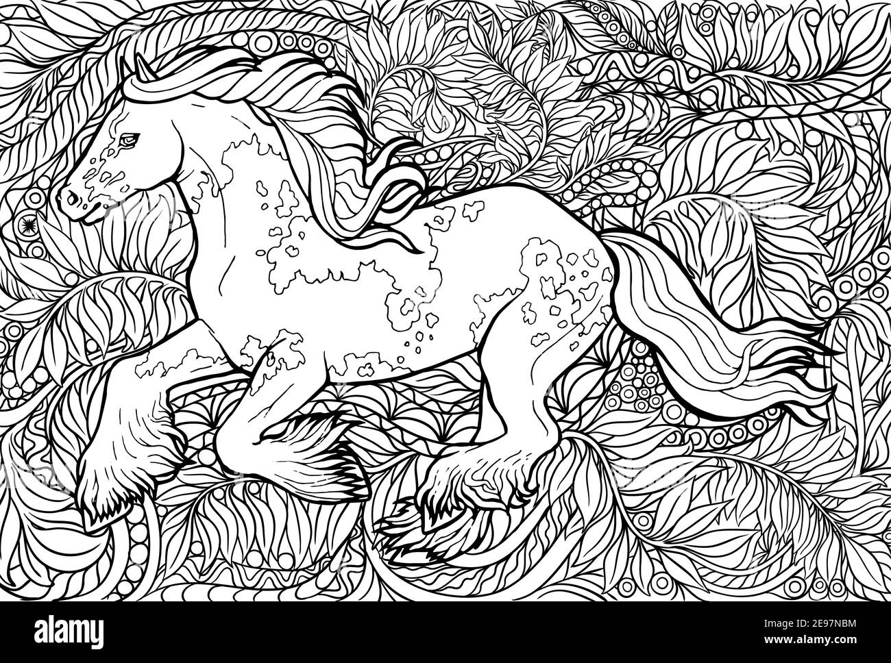 Coloring Book Page For Both Kids And Adults Banque d'image et ...