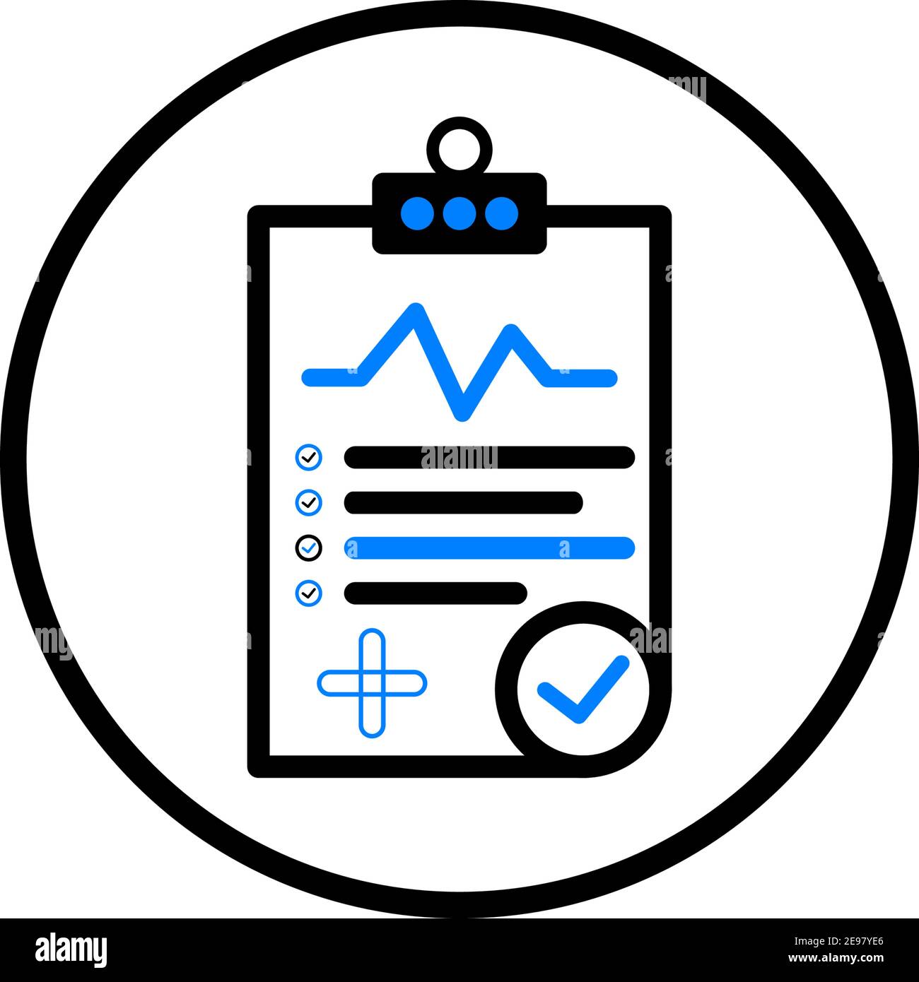 Diagnostic , santé, médical, patient, icône Rapport de diagnostic Illustration de Vecteur