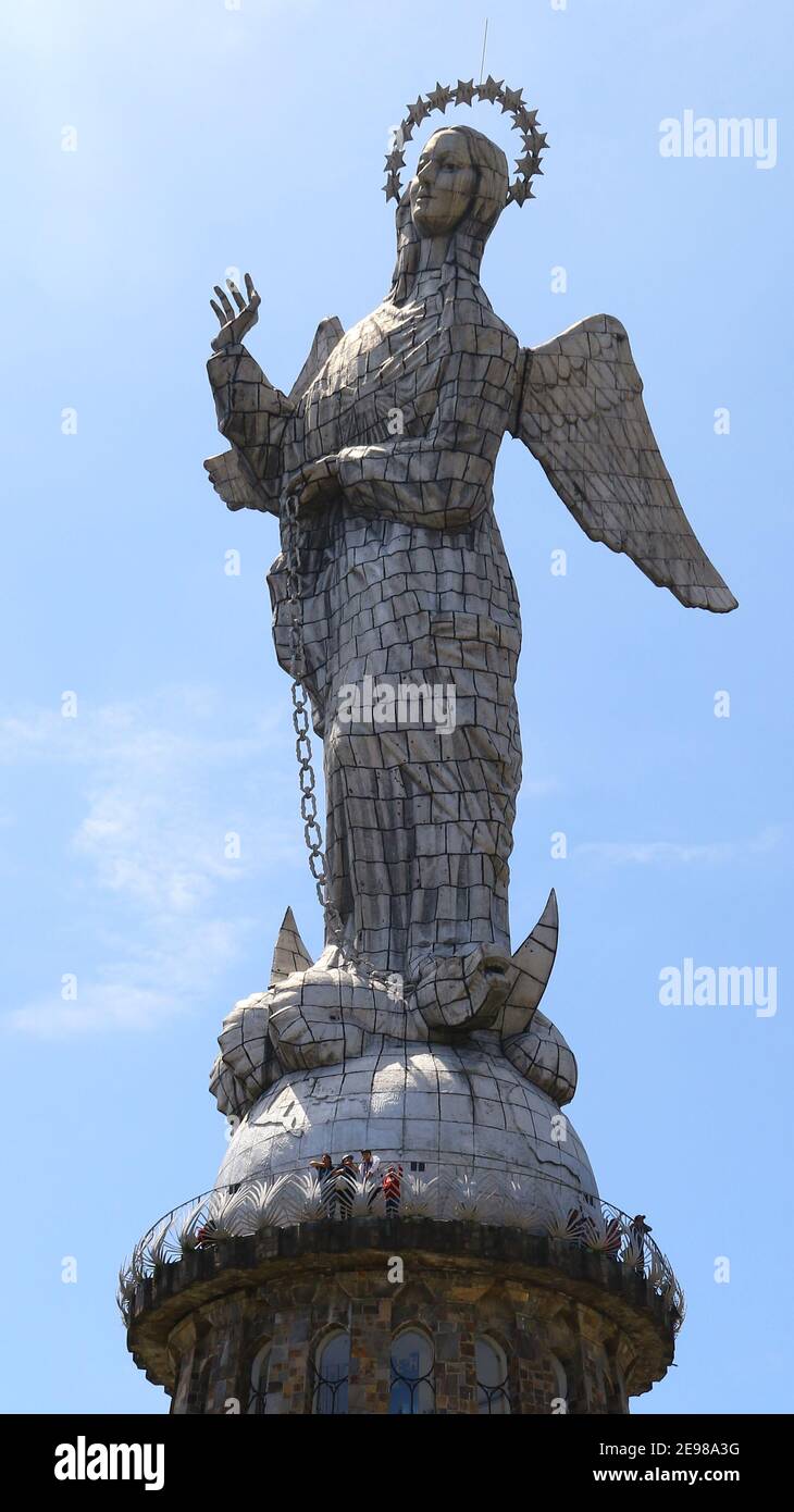 Vierge d'El Panecillo, Quito Banque D'Images