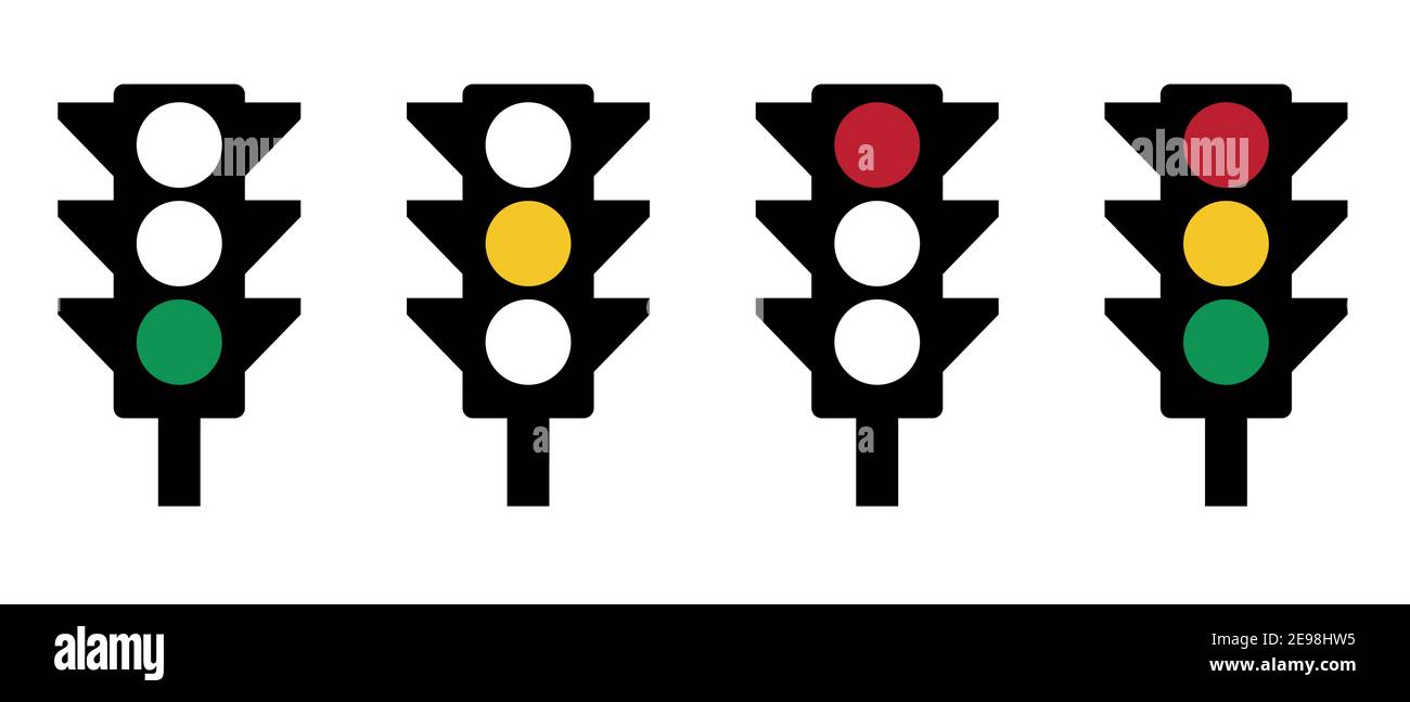 Graphiques vectoriels des feux de signalisation - stop Go wait Illustration de Vecteur