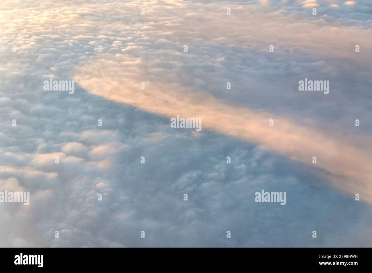 Motif de nuages vus d'un angle de vue élevé Banque D'Images