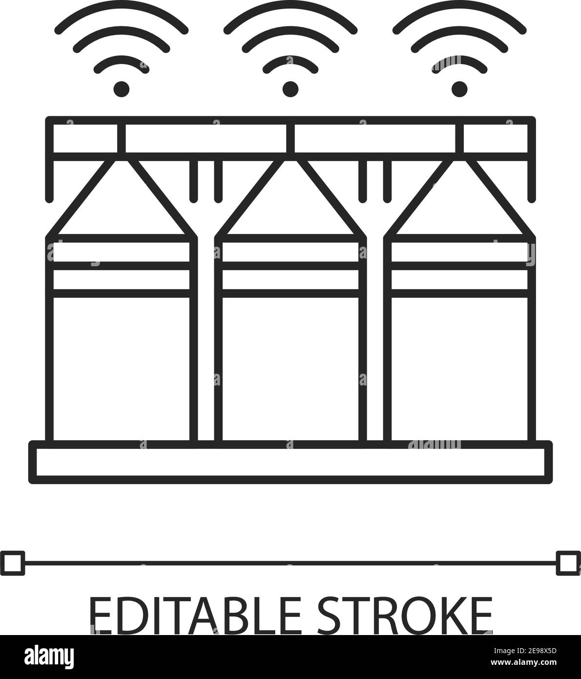 Icône linéaire Smart Crop Storage Illustration de Vecteur Icône linéaire Smart Crop Storage Illustration de Vecteur
