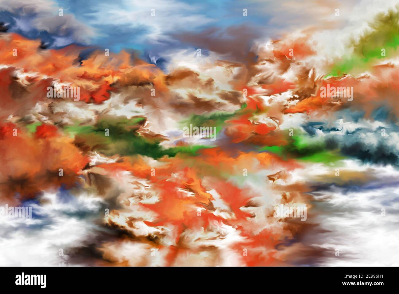 Belle peinture abstraite et paysage de nature coloré Banque D'Images