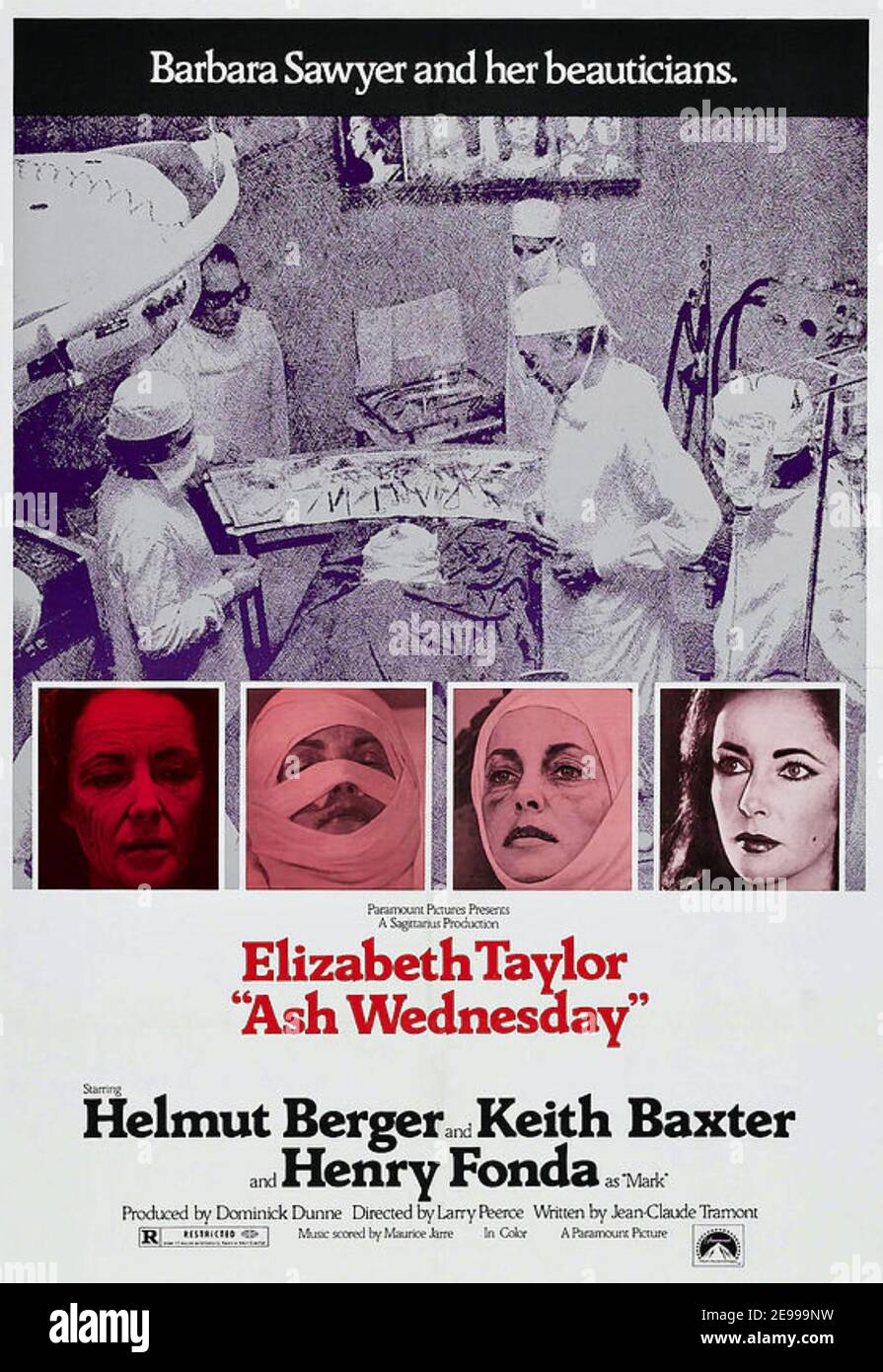FRÊNE MERCREDI 1973 Paramount Pictures film avec Elizabeth Taylor Banque D'Images