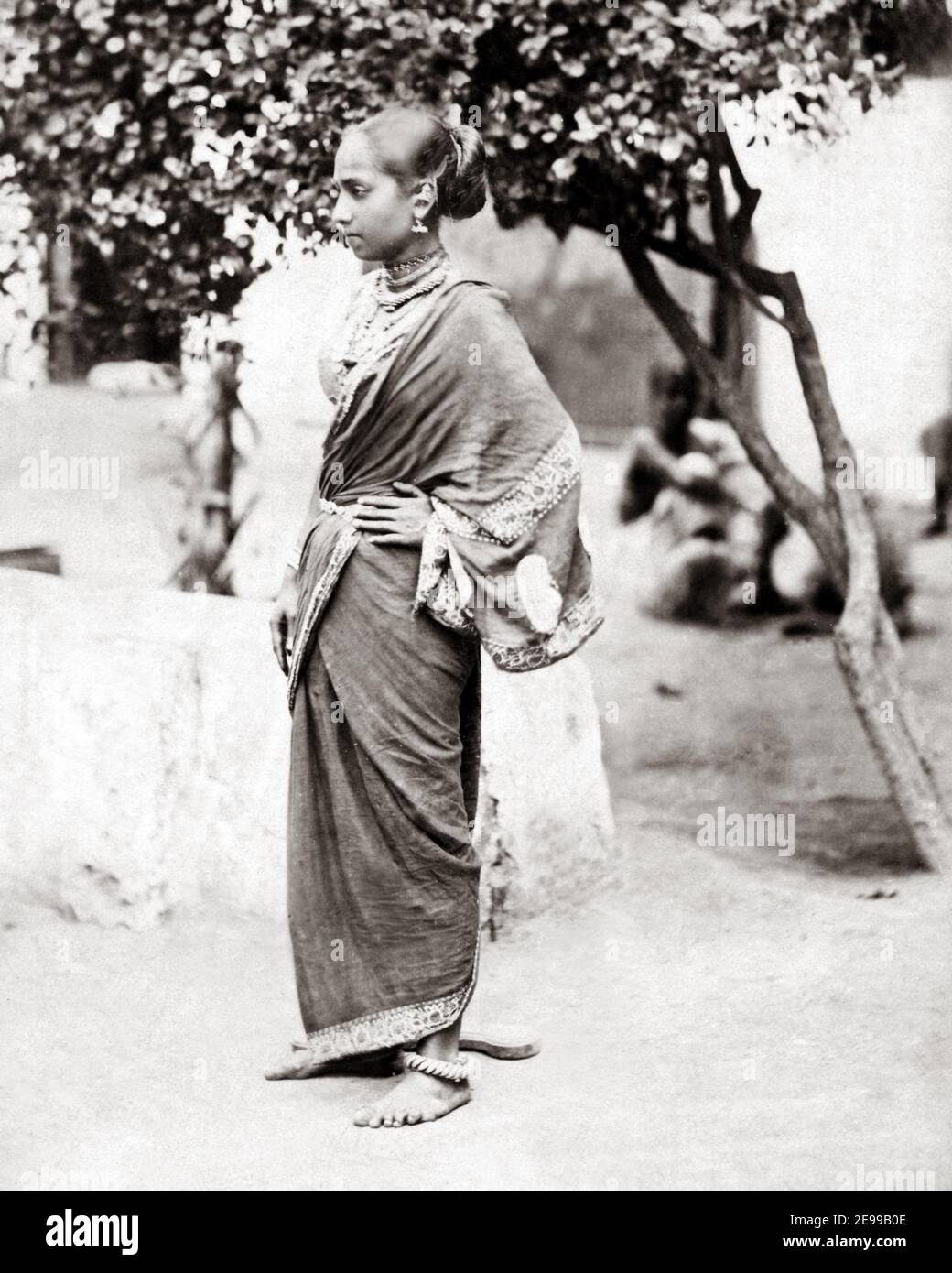 Photographie de la fin du XIXe siècle - femme hindoue, Bombay, Mumbai, Inde Banque D'Images
