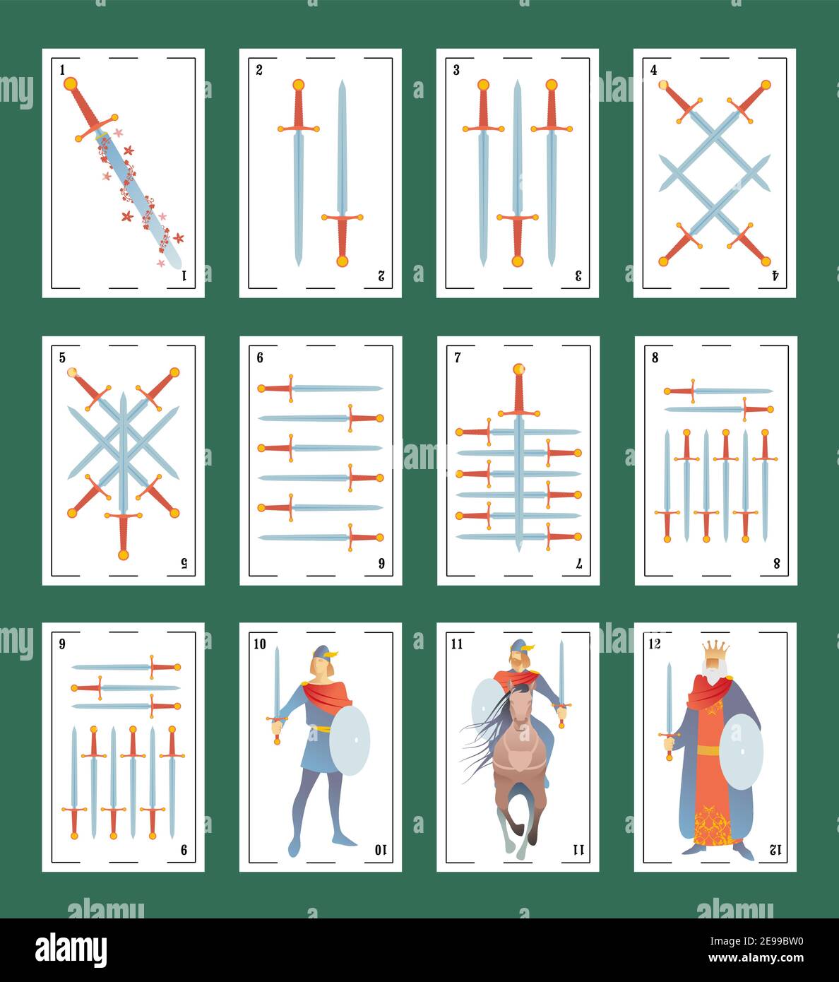 Jeu de cartes espagnol Banque d