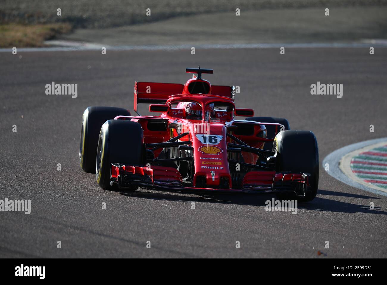 #16 Charles Leclerc Ferrari Formule 1 Championnat du monde 2021, essais privés avec le SF71H pour la saison 2021 à Fiorano, Modène. Banque D'Images