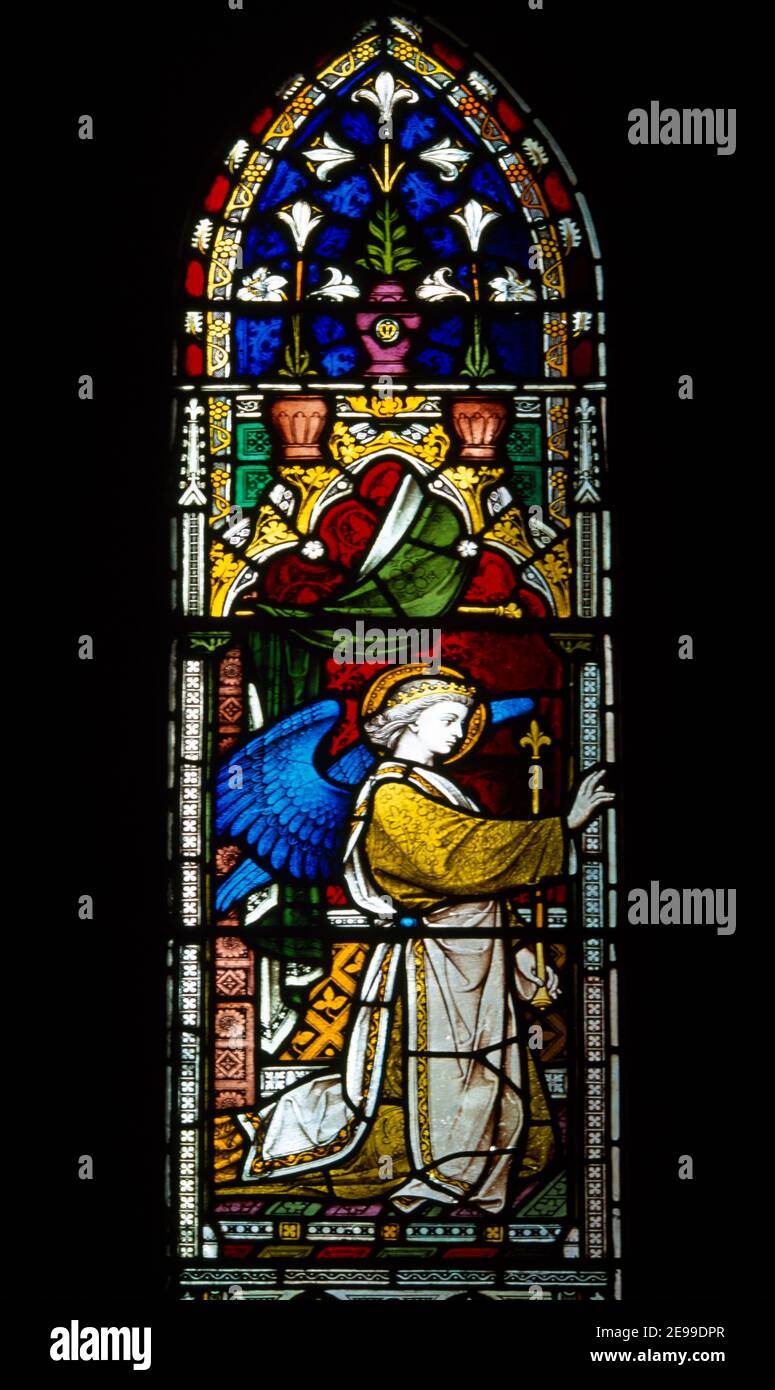 L'Archange Gabriel à l'église de l'Annonciation tous Saints Banstead Banque D'Images