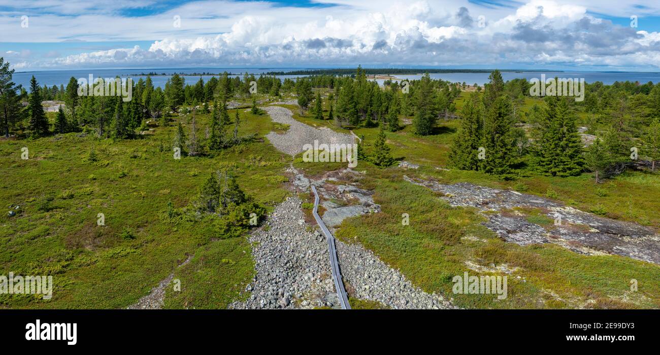 Nature scandinave typique et paysage insulaire de l'archipel Banque D'Images