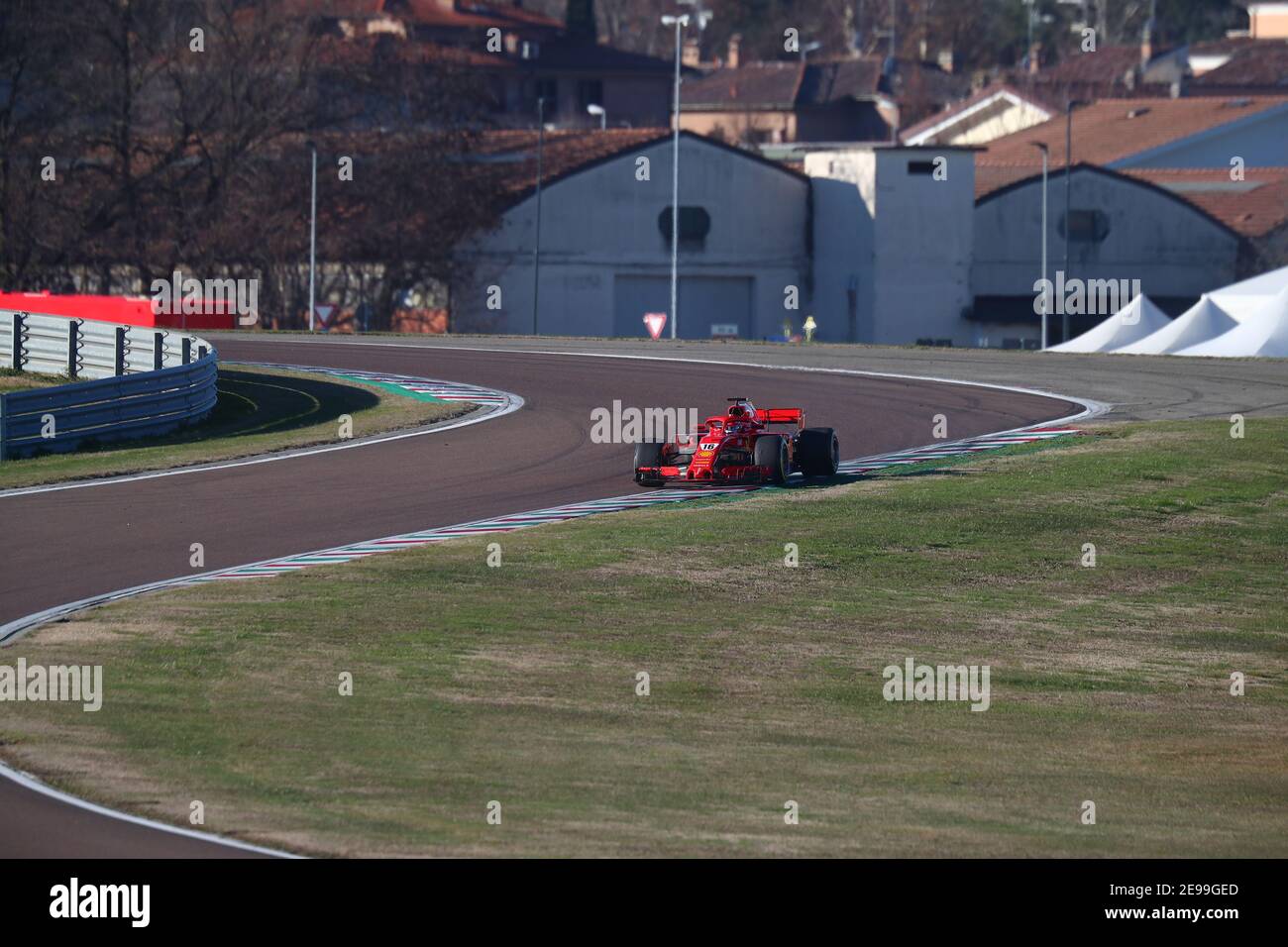 #16 Charles Leclerc Ferrari Formule 1 Championnat du monde 2021, essais privés avec le SF71H pour la saison 2021 à Fiorano, Modène. Banque D'Images