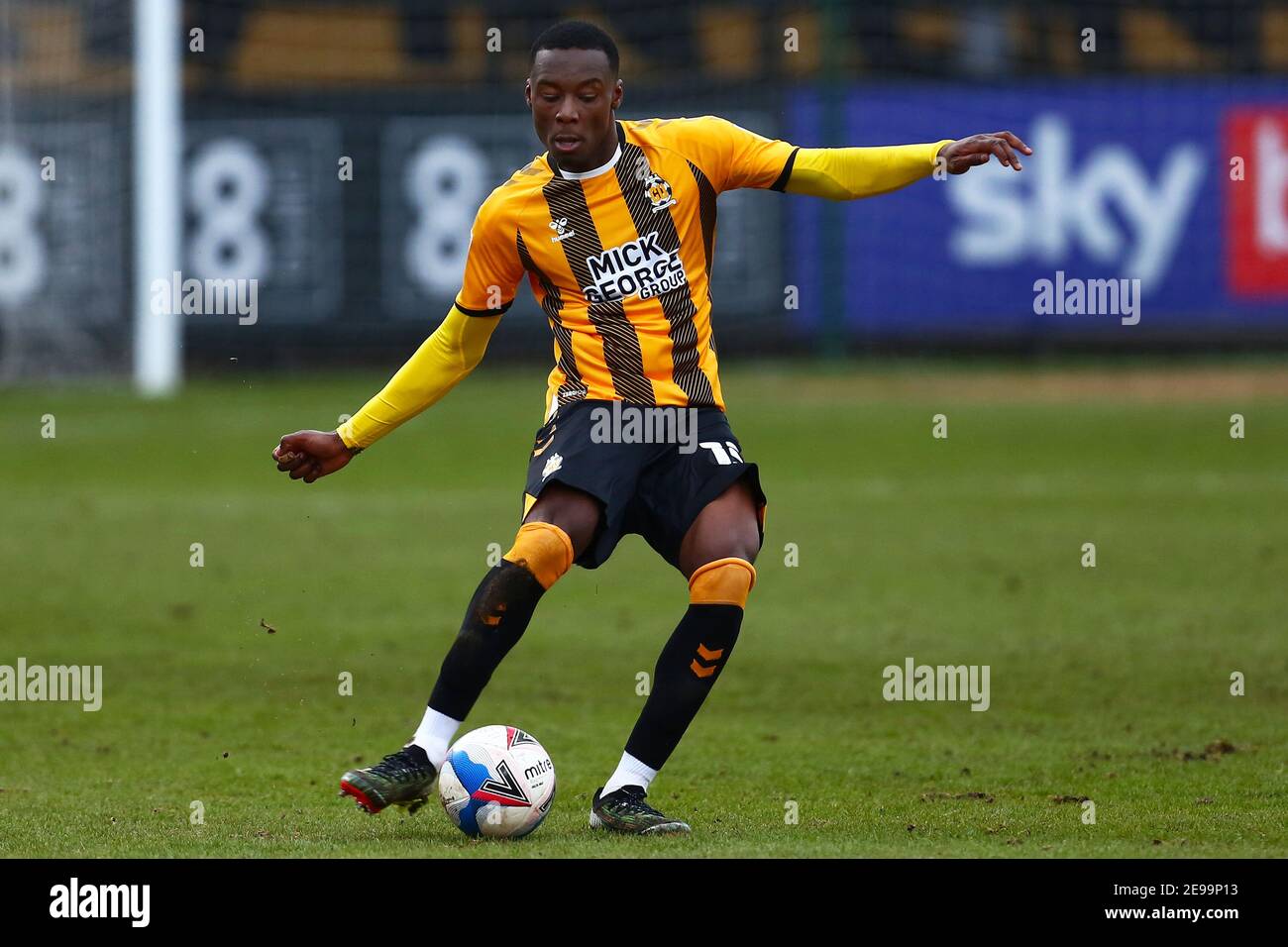 Jubril Okedina de Cambridge United - Cambridge United v Crawley Town, Sky Bet League Two, Abbey Stadium, Cambridge, Royaume-Uni - 30 janvier 2021 usage éditorial uniquement - des restrictions DataCo s'appliquent Banque D'Images