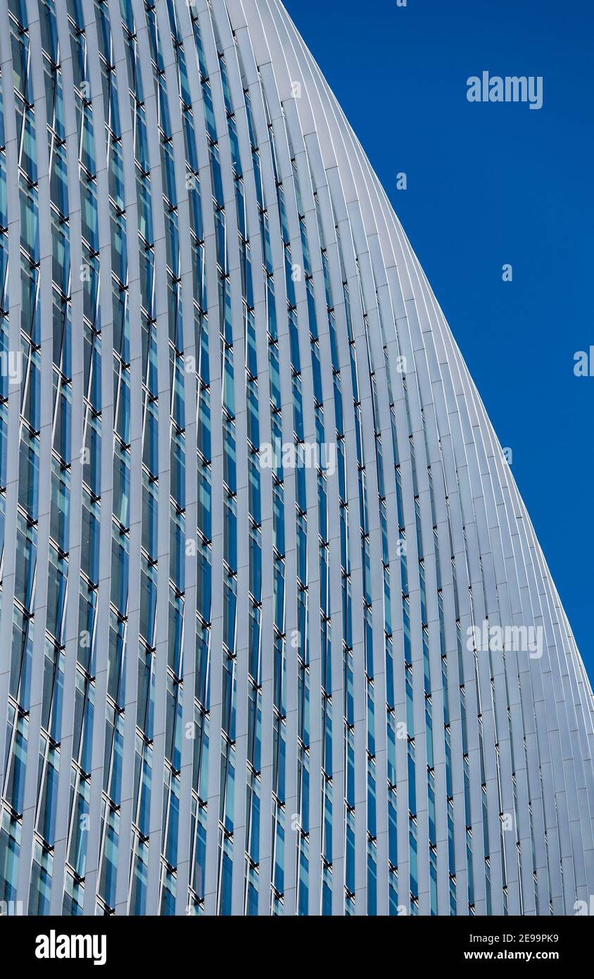 Résumé de 20 Fenchurch Street, également connu sous le nom de bâtiment talkie walkie, dans la ville de London, England, UK Banque D'Images