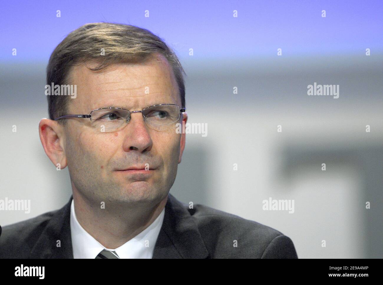 Patrick Pelata, directeur de Renault, assiste à l'assemblée générale de Renault à Paris, France, le 4 mai 2006. Photo Christophe Guibbbaud/ABACAPRESS.COM Banque D'Images