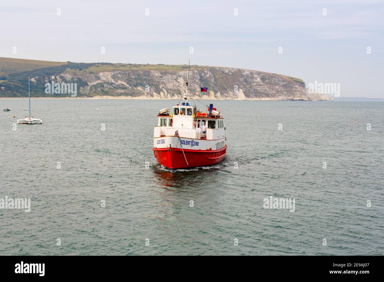 Citycroises bateau touristique Solent Scene dans la baie de Swanage à Swanage, île de Purbeck sur la côte jurassique, Dorset, sud-ouest de l'Angleterre Banque D'Images