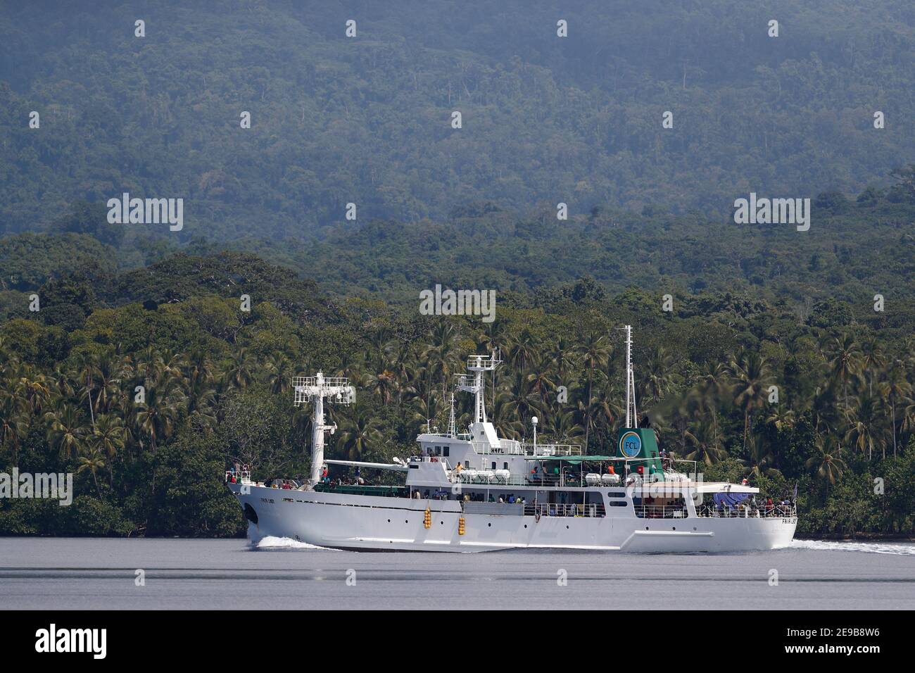 MV 'Fair Lady', Honiara à Gizo Ferry, en cours près de la Nouvelle Géorgie, Solomons, 30th janvier 2017 Banque D'Images