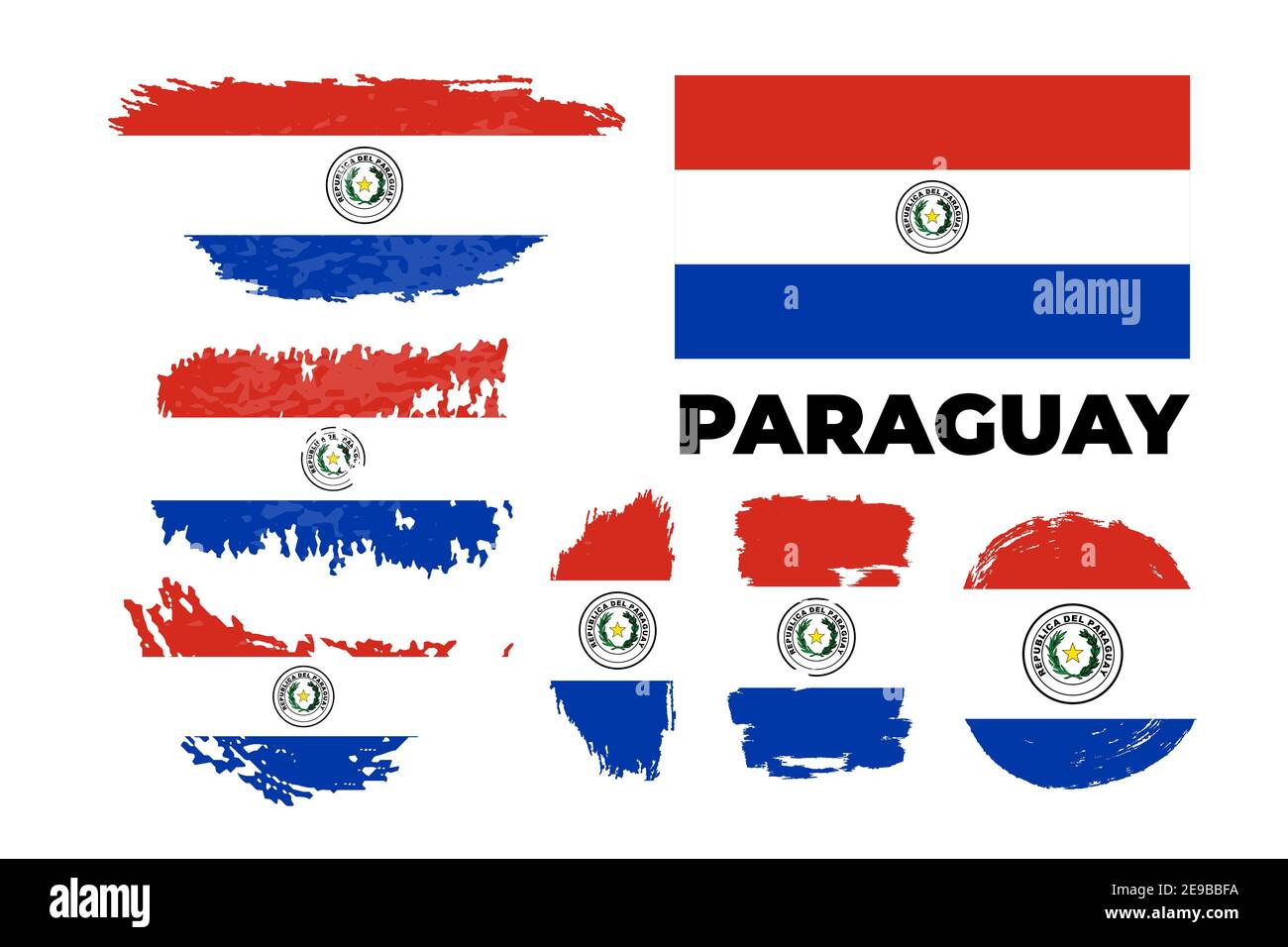 Bonne journée d'indépendance du Paraguay avec pays d'aquarelle artistique Illustration de Vecteur