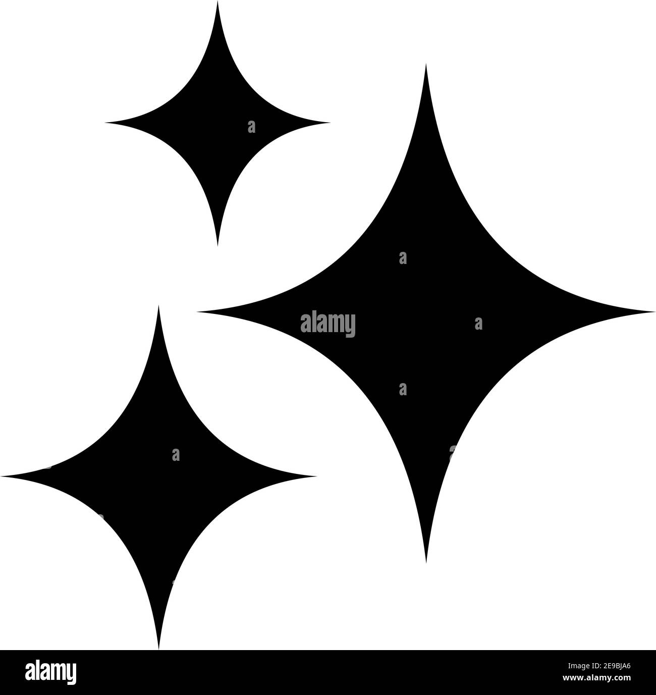 Illustration vectorielle de la silhouette des étoiles Illustration de Vecteur