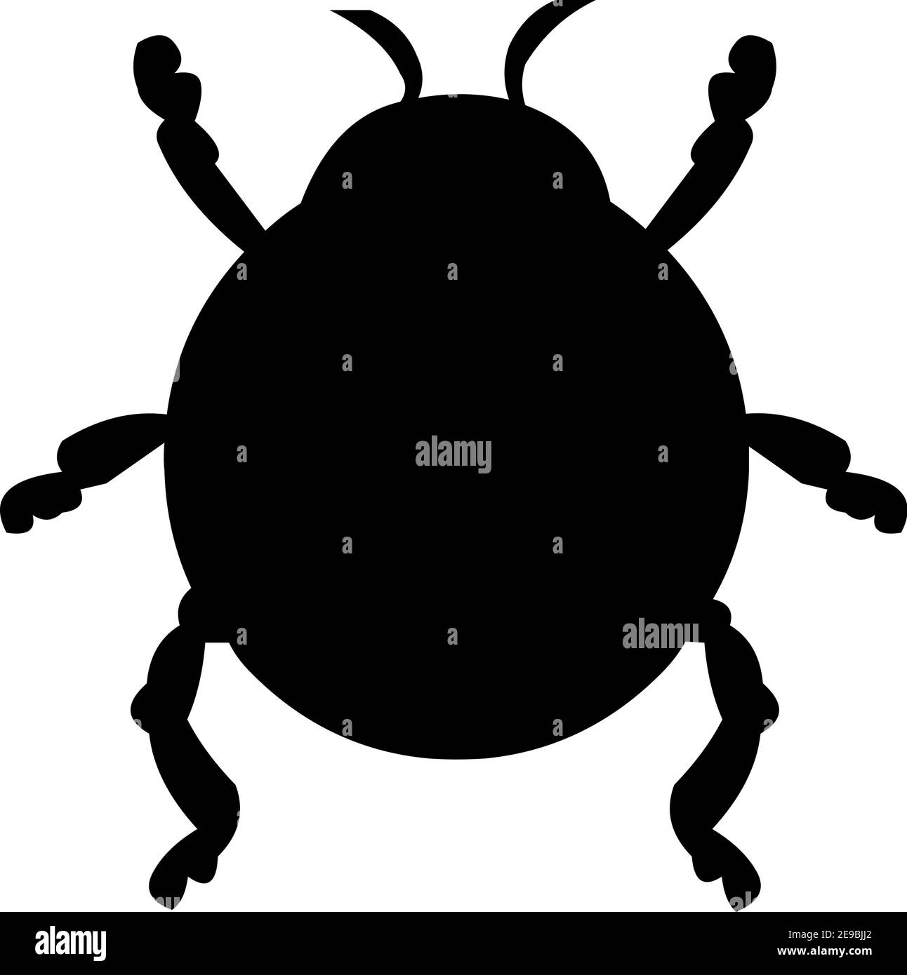 Illustration vectorielle de l'émoticône de la silhouette d'un insecte ...