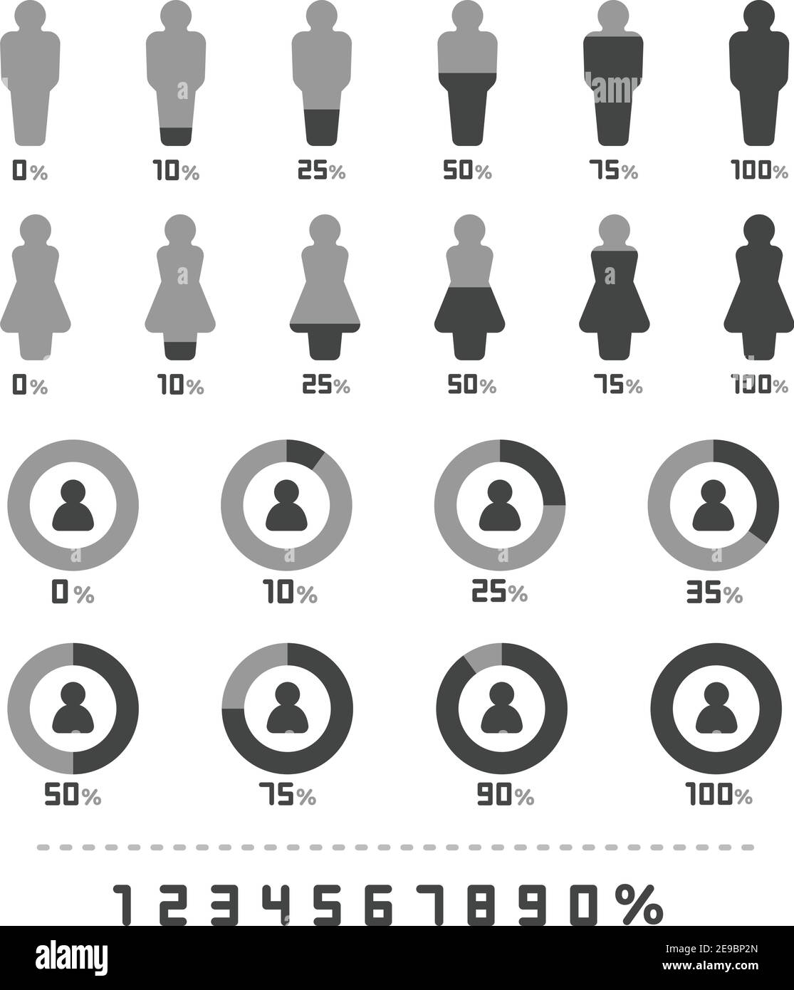 données démographiques et personnes avec ensemble d'icônes statistiques, vecteur et illustration Illustration de Vecteur
