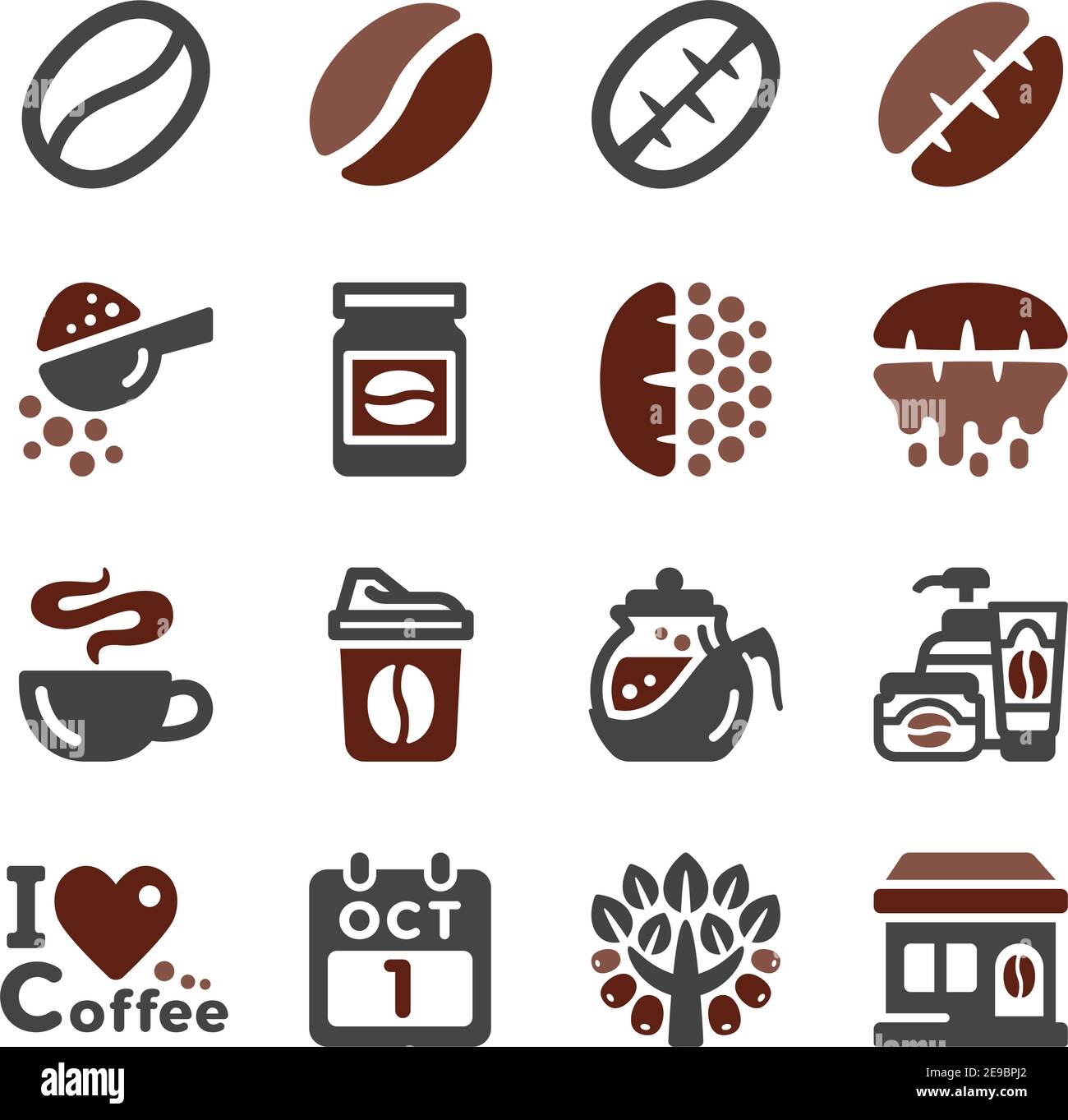 jeu d'icônes de café et de produit, vecteur et illustration Illustration de Vecteur