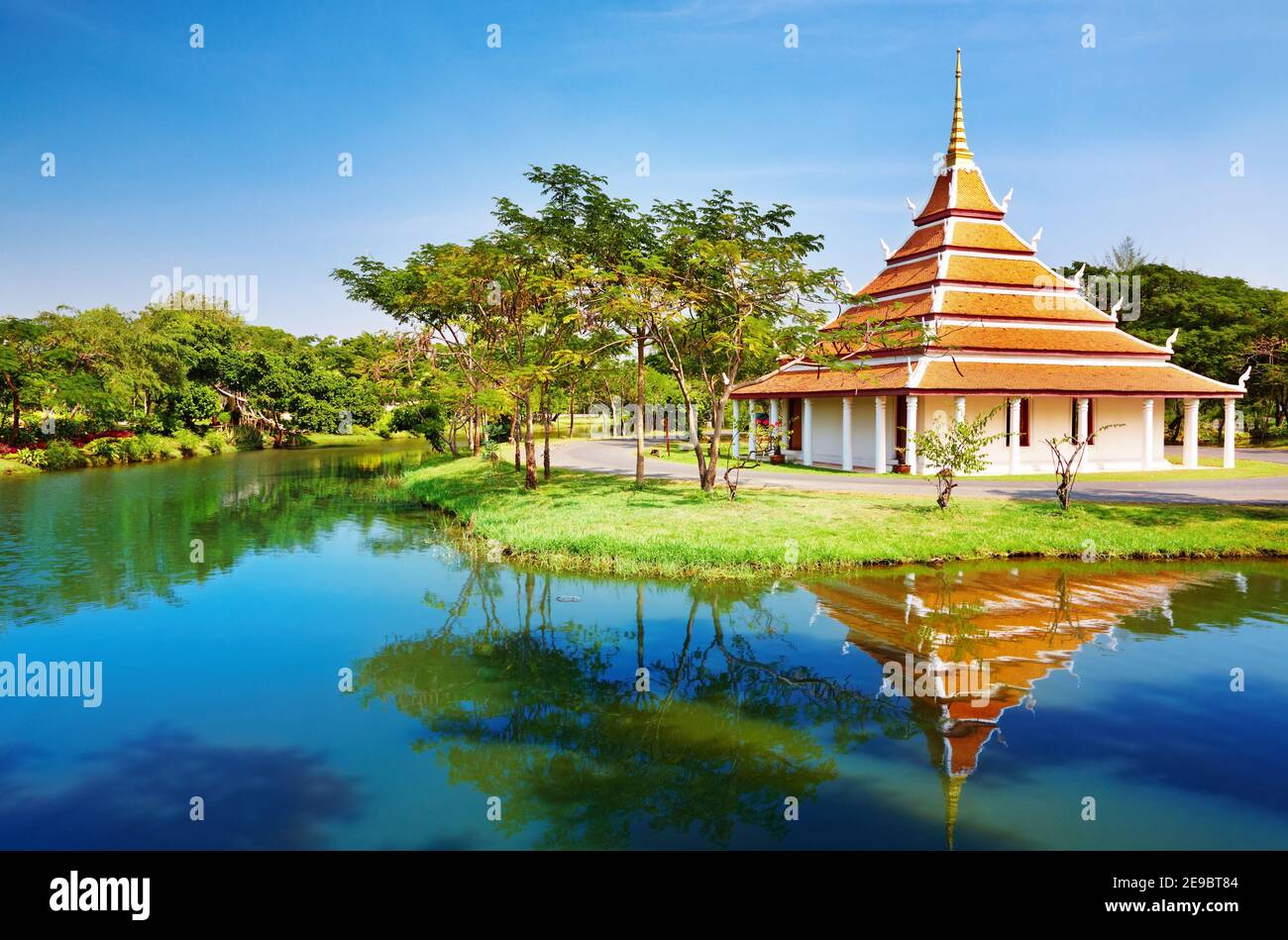 Les empreintes de la Mondop Housing du Bouddha, ville ancienne, Thaïlande Banque D'Images