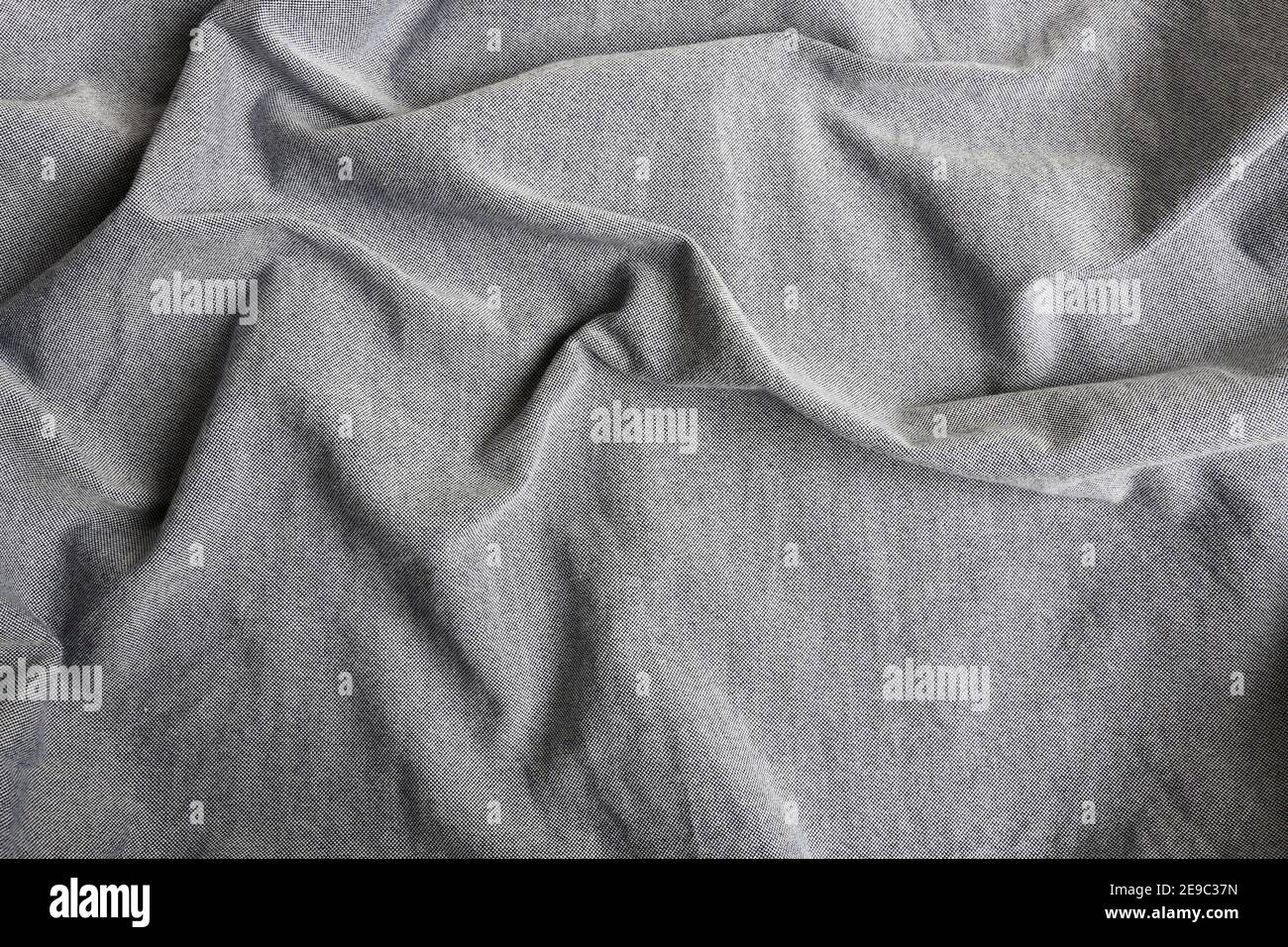 Tissu en lin gris, arrière-plan tendance. Ressources graphiques Banque D'Images