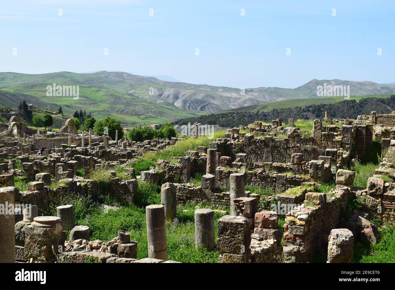 Ruines romaines de la ville de Djemila, Setif, Algérie Banque D'Images