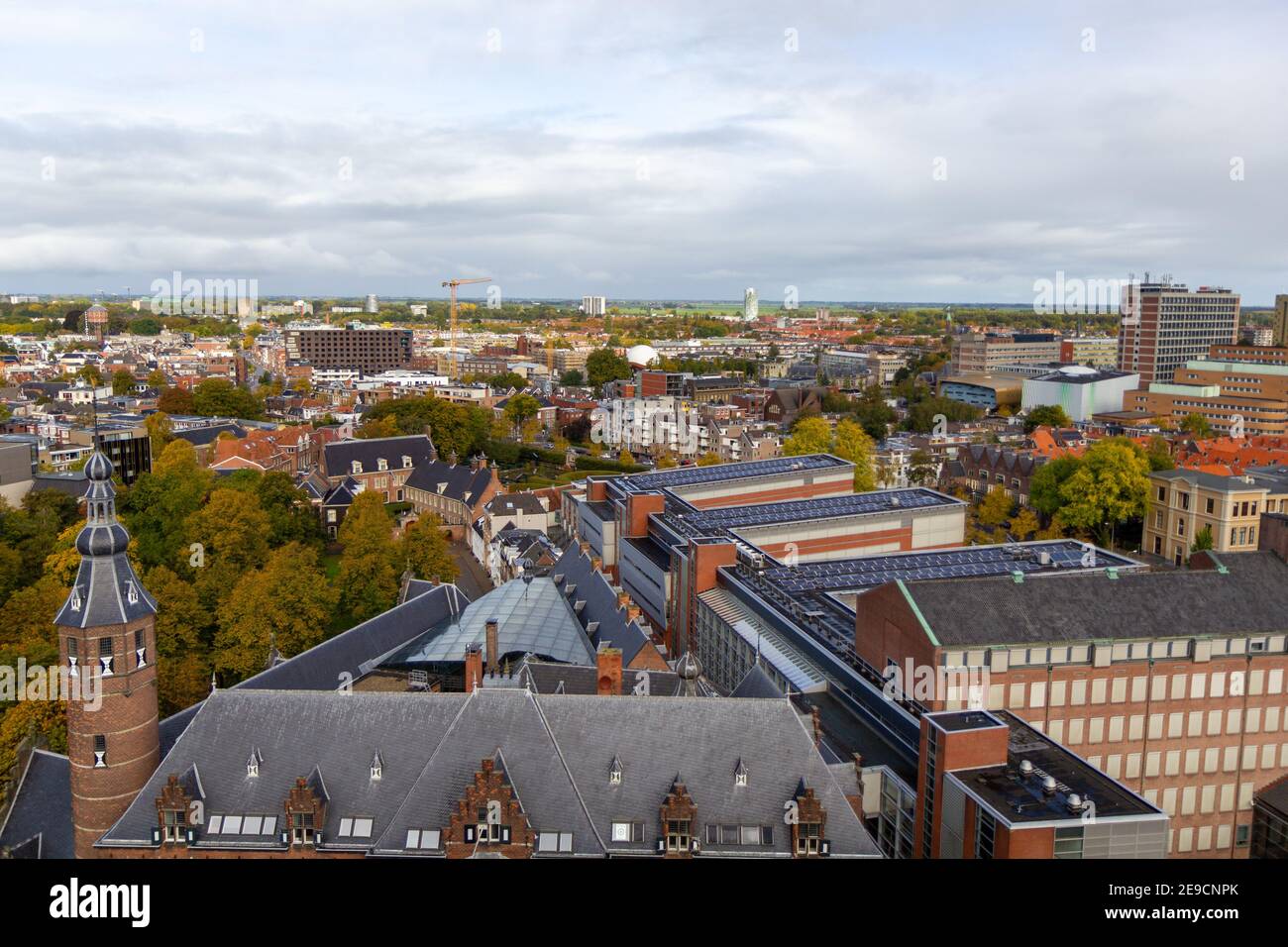 Paysage urbain aérien de Groningen Banque D'Images